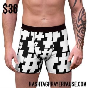 #PrayerPause Black Cloud Men's Boxer Briefs